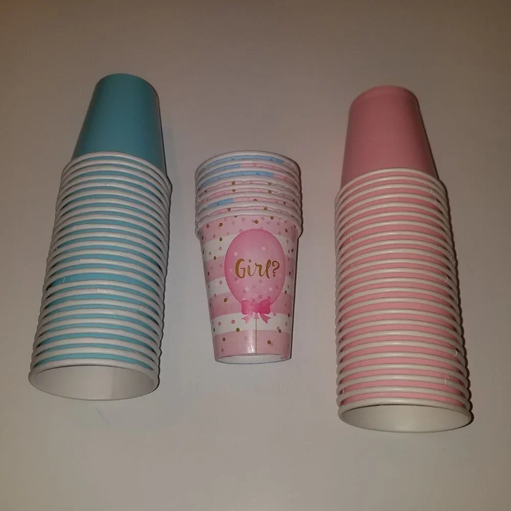 Baby Shower Gender Reveal Party Lot Napkins Plates Cups Thank You Cards Boy Girl